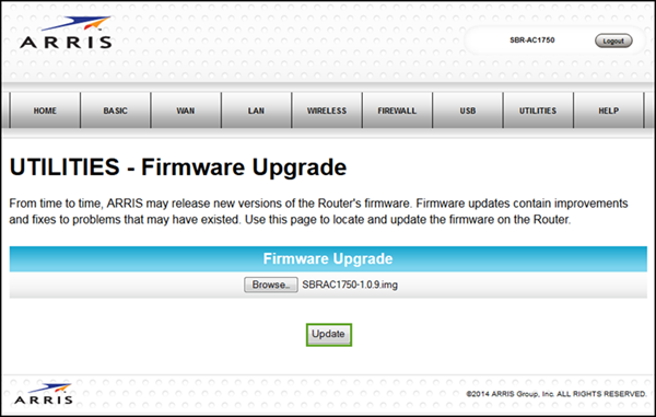 Update-Arris-Router