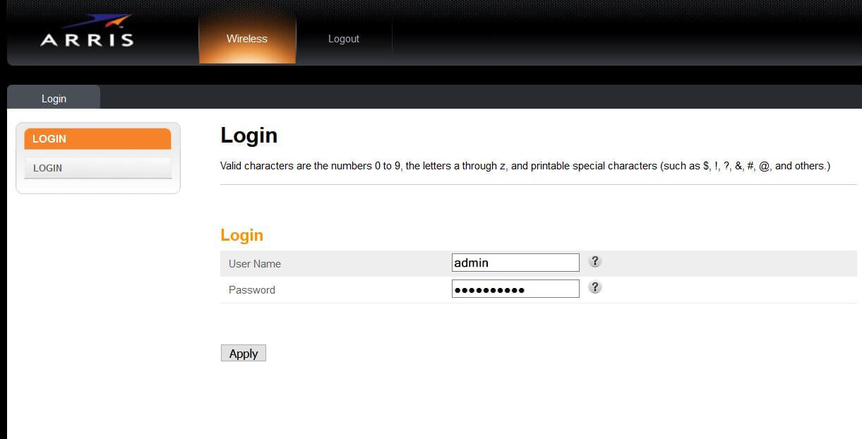 arris ip interface