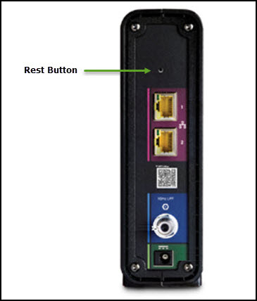 Reset Your arris Cable Modem